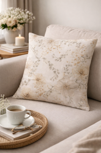 Jasiek 40x40 Pastelowa akwarela kwiaty – bawełna 100%